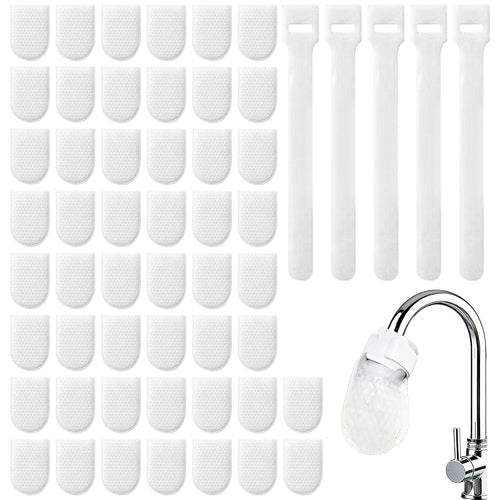 Faucet Filter Cotton Bag, 50 Pack Disposable Water Filter Bags for Capturing Impurities, Fit Kitchen Shower Faucets & Bathroom Sinks